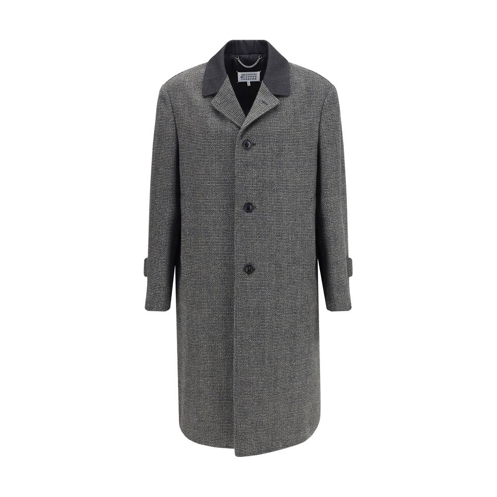 Margiela Single-breasted coat in virgin wool blend